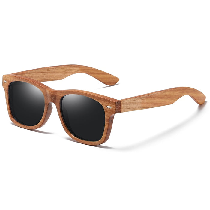 Men's Polarized Oval 'Roadster Men' Wooden Bamboo Sunglasses