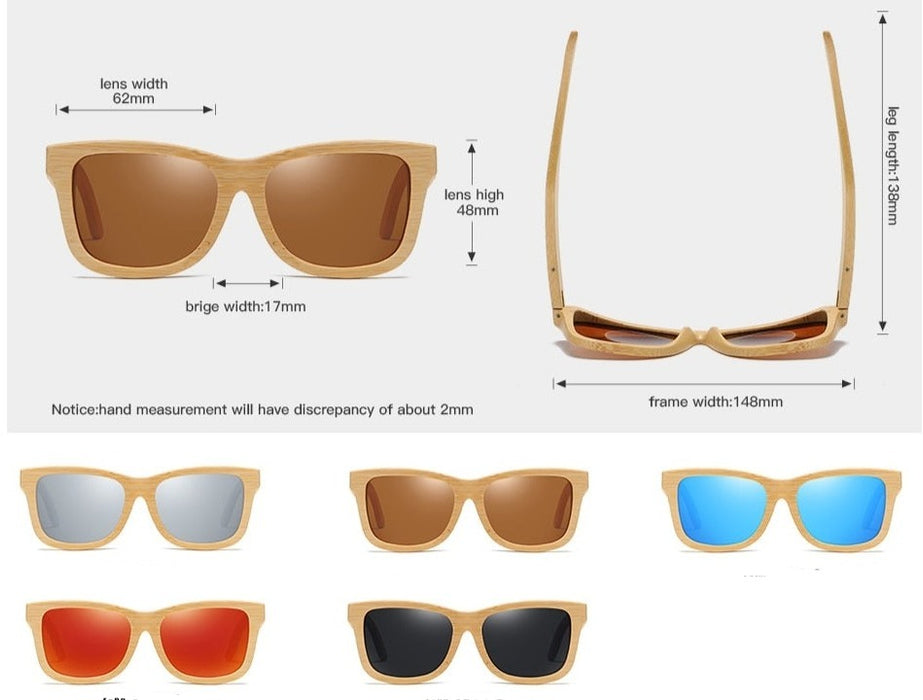 Men's Polarized Oval 'Renegade Men' Bamboo Sunglasses