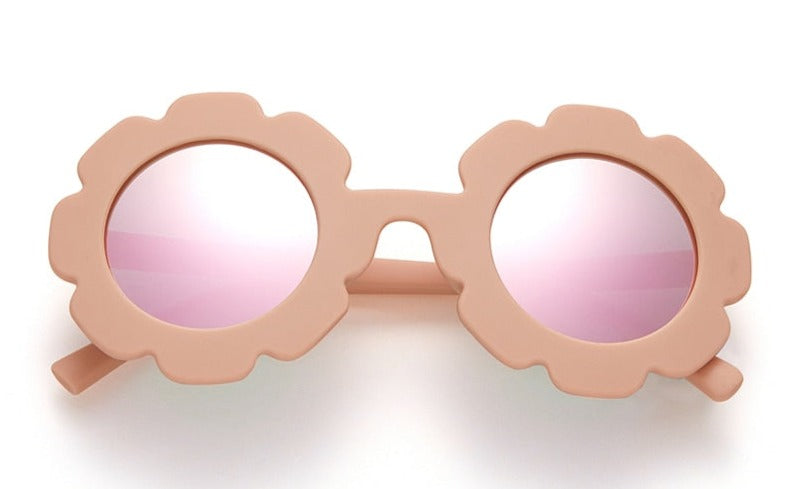 Kid's Girl Round 'Sunny Flower' Plastic Sunglasses