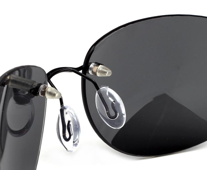 Men's Polarized Rimless Oval The Matrix 'Neo| Revolutions' Metal Sunglasses