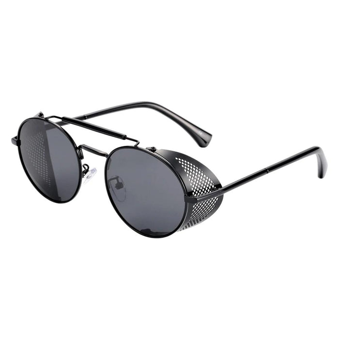Unisex Rounded Oval 'Glacier' Metal Sunglasses