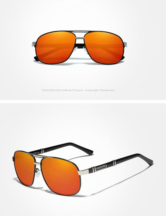 Men's Polarized Aviator 'Little Havana' Metal Sunglasses