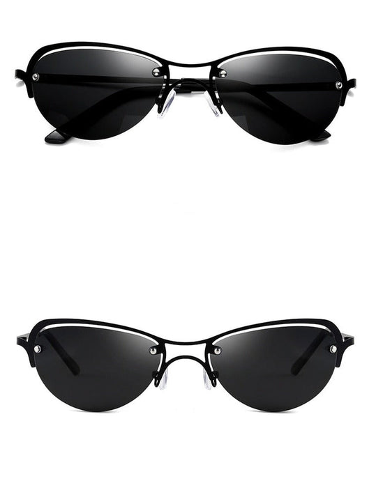 Women's Ultralight Oval 'Matrix Trinity' Metal Sunglasses