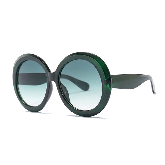 Women's Oversized Round 'Goddess Edna' Plastic Sunglasses