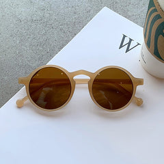 Women's Retro Round 'Cool Frozen' Plastic Sunglasses