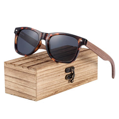 Men's Vintage Square 'Lex Smir' Wooden Sunglasses