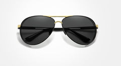 Men's Steampunk Pilot 'Gucci Roll' Metal Sunglasses