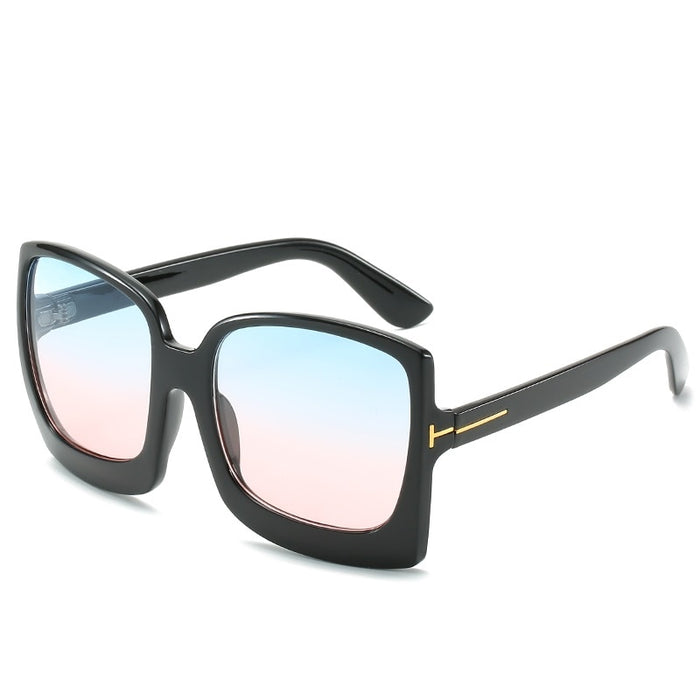 Women's Oversized Square 'Cortney Faith' Plastic Sunglasses