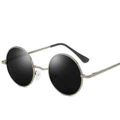 Men's Round Polarized 'Stallion Mind' Metal Sunglasses