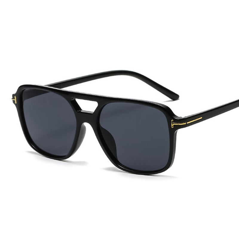 Women's Oversized Vintage Square 'Emen Fit' Plastic Sunglasses