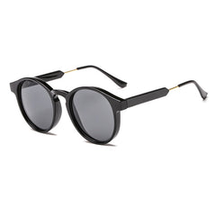 Men's Retro Round 'Die Hard' Metal Sunglasses