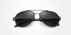 Men's Pilot Polarized 'Boss Jet' Metal Sunglasses