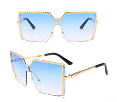 Women's Oversized Square 'Everyday Frame' Metal Sunglasses