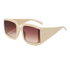 Women's Oversized Square 'White Hot Babe' Plastic Sunglasses