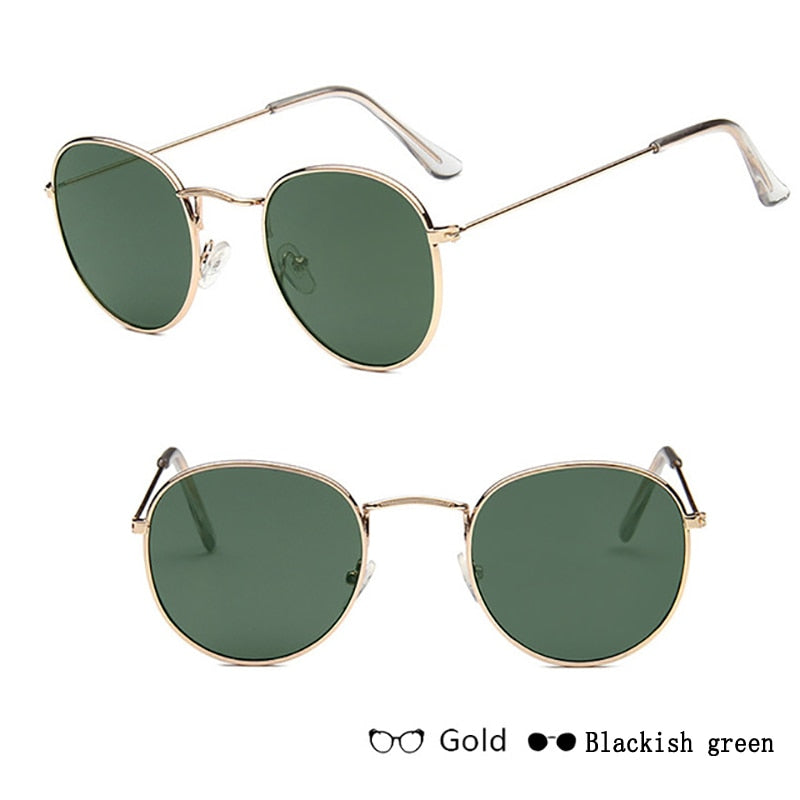 Women's Round 'Sally Night' Metal Sunglasses