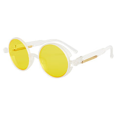 Men's Classic Round 'Chilli Ice' Plastic Sunglasses