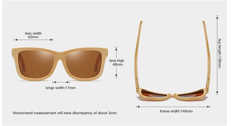 Men's Classy Oval 'Holly Blizzard' Wooden Sunglasses