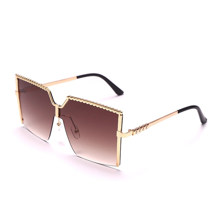 Women's Oversized Square 'Everyday Frame' Metal Sunglasses