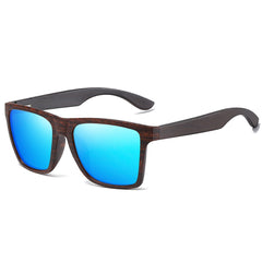 Men's Polarized Square 'Glares' Wooden Sunglasses