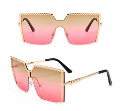 Women's Oversized Square 'Everyday Frame' Metal Sunglasses