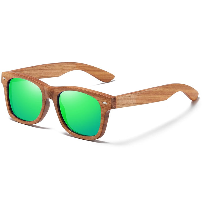 Men's Polarized Oval 'Roadster Men' Wooden Bamboo Sunglasses