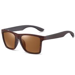 Men's Polarized Square 'Glares' Wooden Sunglasses