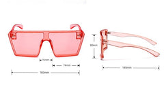 Women's Oversized Square 'Winter Eye' Plastic Sunglasses