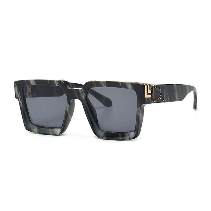 Men's  Retro Square 'Mr. T 101'  Plastic Sunglasses