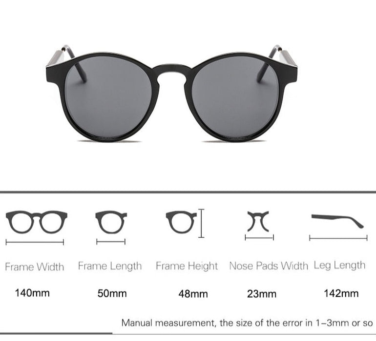 Women's Retro Round 'The Jitter Bug' Plastic Sunglasses