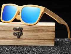 Men's Classy Oval 'Holly Blizzard' Wooden Sunglasses