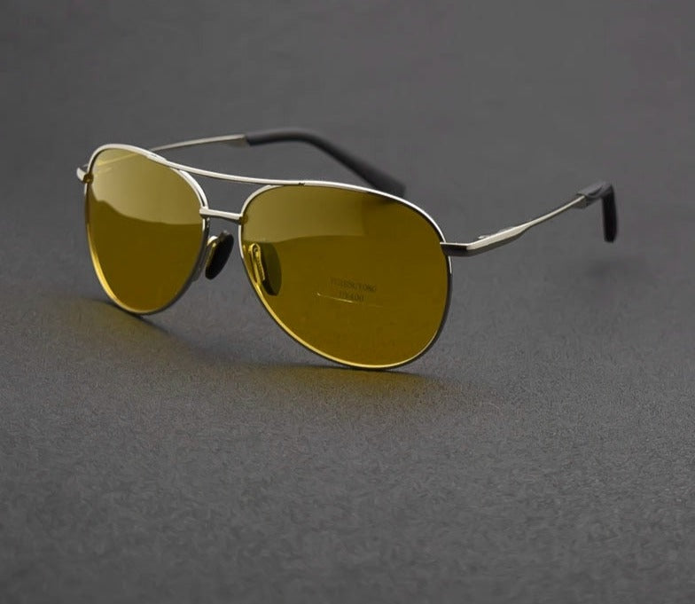 Men's Polarized  Pilot 'Brum Way' Metal Sunglasses