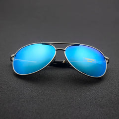 Men's Polarized  Pilot 'Brum Way' Metal Sunglasses