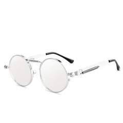 Men's Retro Round 'Little John' Metal Sunglasses