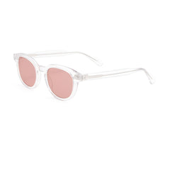 Men's Round Transparent 'The Wide' Plastic Sunglasses