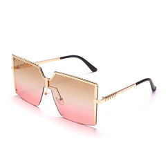 Women's Oversized Square 'Everyday Frame' Metal Sunglasses