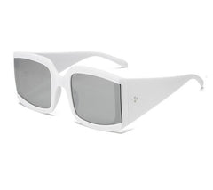 Women's Oversized Square 'White Hot Babe' Plastic Sunglasses