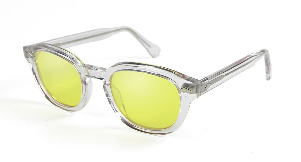 Men's Round Transparent 'The Wide' Plastic Sunglasses