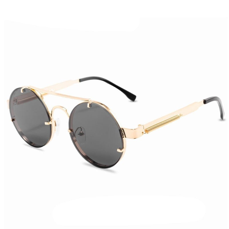 Men's Vintage Round 'Avalanche' Metal Sunglasses