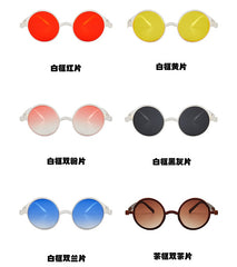 Men's Classic Round 'Chilli Ice' Plastic Sunglasses