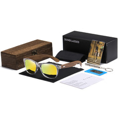 Women's Transparent Polarized 'Real Summer' Wooden Sunglasses