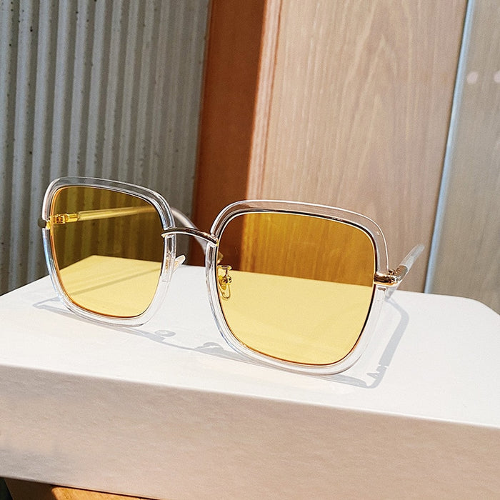 Women's Oversized Square 'Rosmar Fresh' Metal Sunglasses