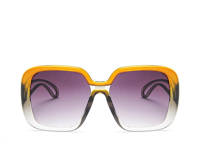 Women's Oversized Square 'Daiki Yuki' Plastic Sunglasses