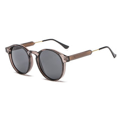 Men's Retro Round 'Hunch Back' Plastic Sunglasses