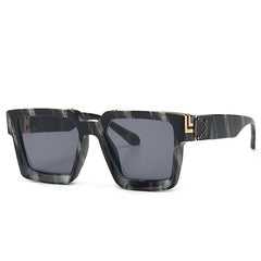 Men's  Retro Square 'Mr. T 101'  Plastic Sunglasses