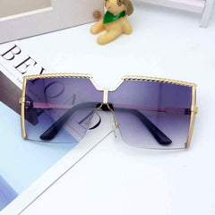 Women's Oversized Square 'Everyday Frame' Metal Sunglasses