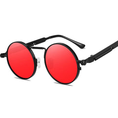 Men's Retro Round 'Little John' Metal Sunglasses