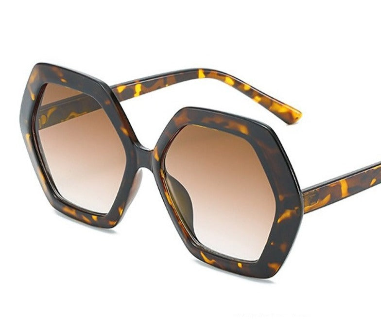 Women's Retro  Hexagon 'The Stylish' Oversize Sunglasses