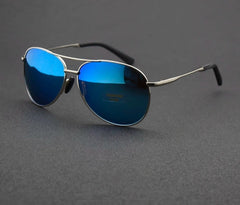 Men's Polarized  Pilot 'Brum Way' Metal Sunglasses