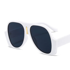 Women's Fashion Shield 'White Sand Beach' Plastic Sunglasses