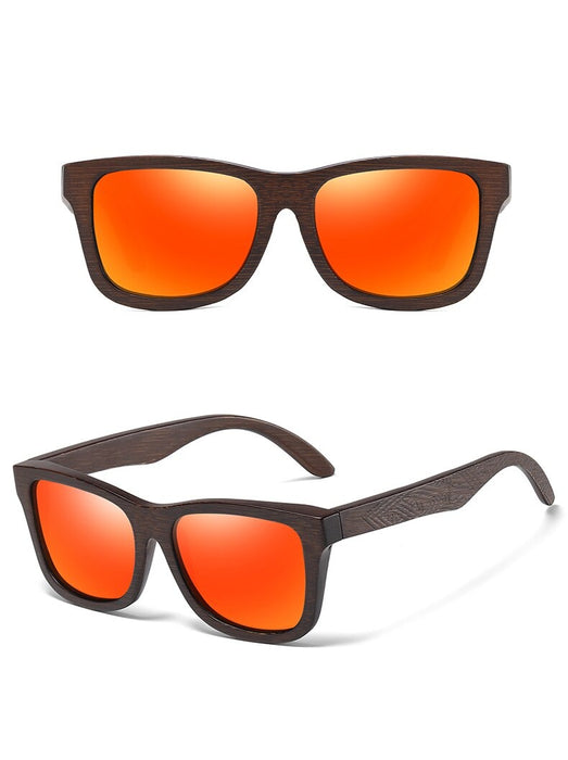 Men's Polarized Square 'Sunstastic' Bamboo Sunglasses
